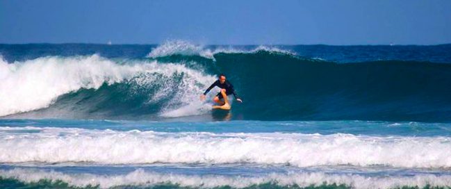 Water surfing in Fulong Beach, Taiwan