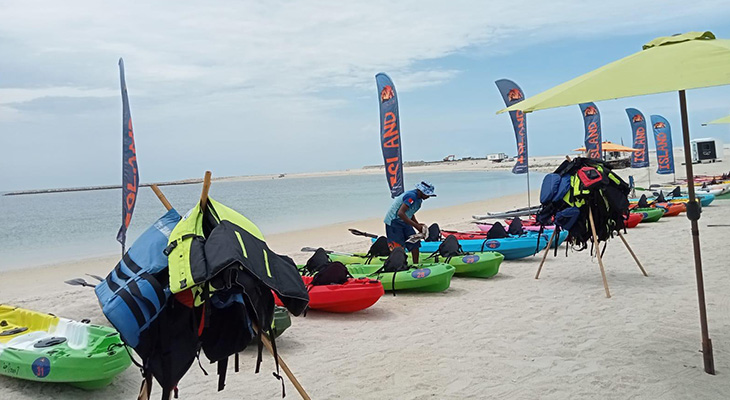 Double kayaks in Bahrain