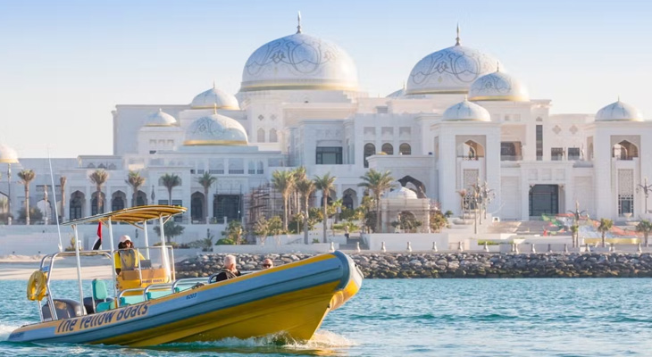 Spend your day in Abu Dhabi in amazing yellow boat