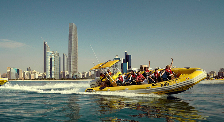 Spend your day in Abu Dhabi in amazing yellow boat