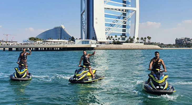 Jet ski & flyboard around Dubai sights