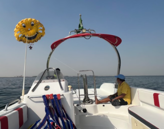 Parasailing in Amwaj Beach Club with Professional Guide