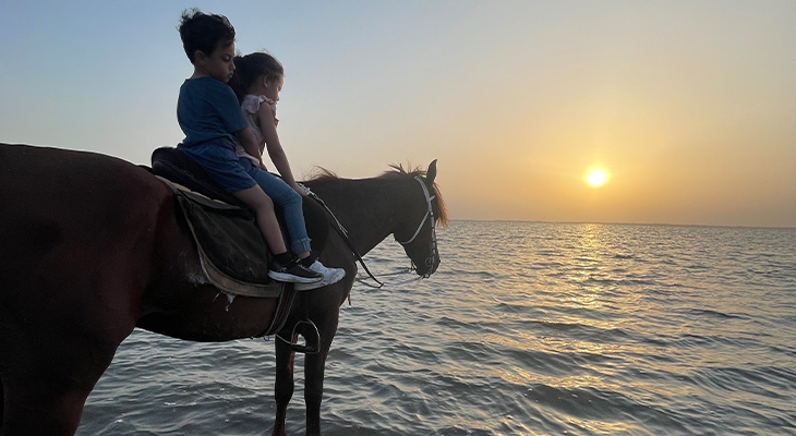 Horse Riding on the Beach for Kids with Professional Guides in Jeddah