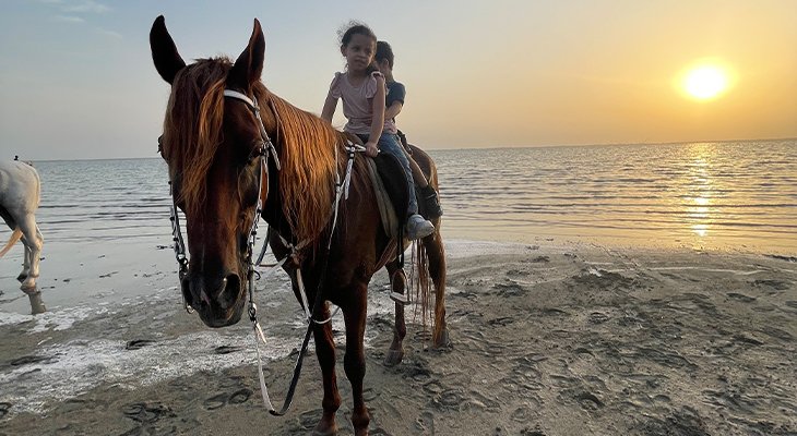 Horse Riding on the Beach for Kids with Professional Guides in Jeddah