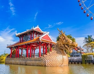 تذكرة دخول شاملة لمنطقة الألعاب + عجلة الشمس في دا نانج داون تاون بارك