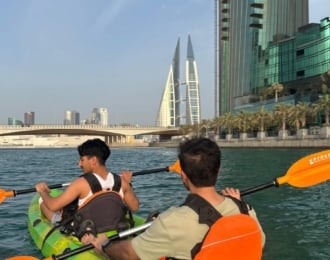 Double Kayak in Bahrain Harbour