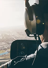 Helicopter ride in Qatar
