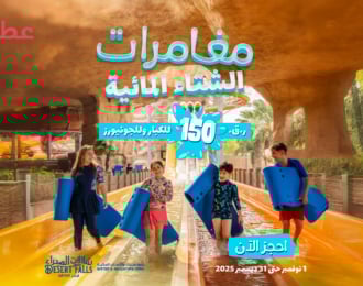 Full-Day Entry Ticket to Desert Falls Water & Adventure Park at Salwa Beach Resort